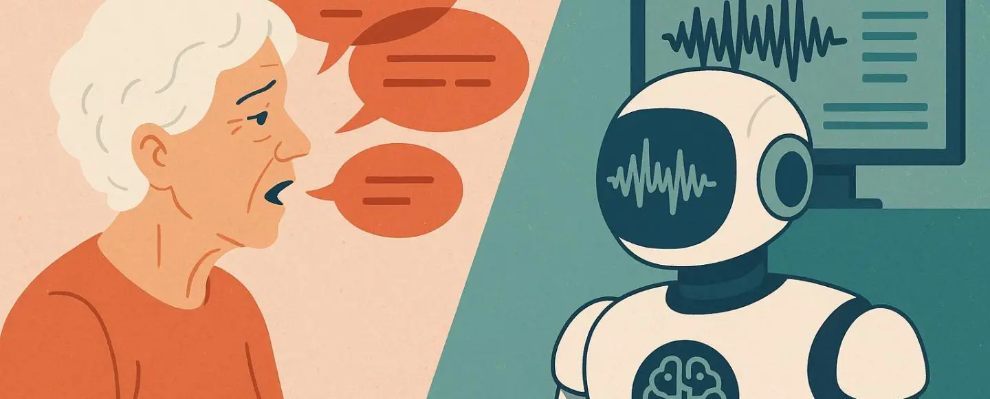 Diagnosis of AI AI by AI speech